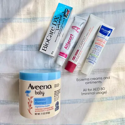 Baby eczema creams & ointments bundle - Aveeno, Mustela, Biocare, Alfacort, Isdin