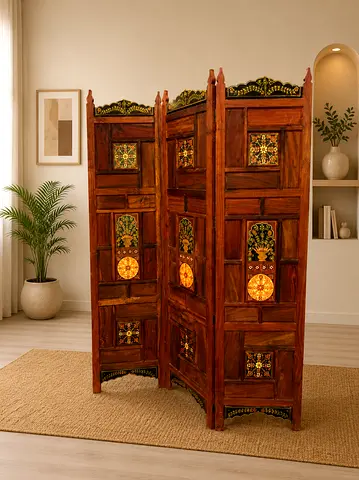 Handcrafted Solid wood Decorative Room Divider