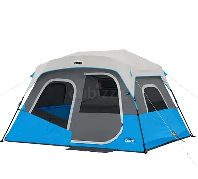 Core 6-Person Dome Lighted Instant Camping Tent - Good Condition