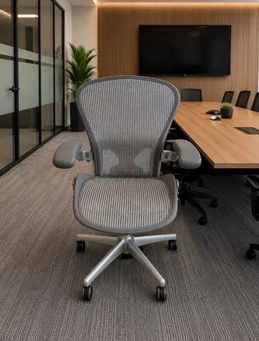 Herman Miller Ergonomic Grey Mesh Office Chair (Good Condition)