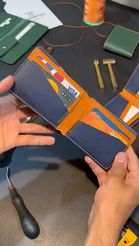 Leather wallet hand made