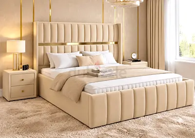 Luxurious Design new King size 180×200 cm Family bed With Good Quality Mattress Available