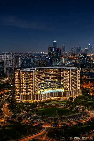Binghatti Wraith Studio | Furnished | Skyline & Pool View