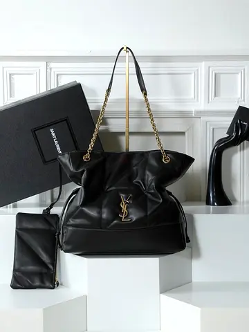 Black Saint Laurent jamie shopping bag