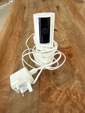 Ring Indoor Security Camera (White) with Power Adapter