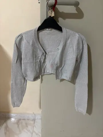 Girls cardigan Bolero Silver fancy dress