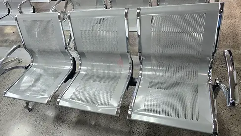 3 Seater Metal Public Waiting Area Bench × (8 pairs)
