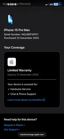Iphone 15 pro max 256gb (TDRA) version