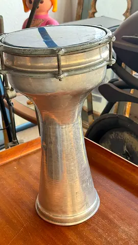 Aluminum Doumbek/Darbuka Hand Drum - Used, Good Condition