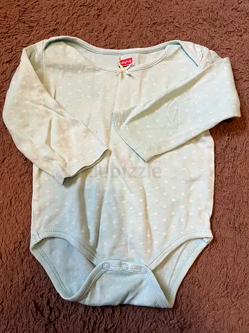 Babyhug 9-12 months Light blue long-sleeve baby bodysuit