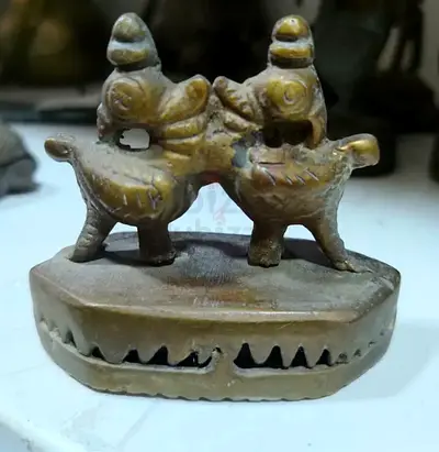 Antique double bird figurine-7cm height