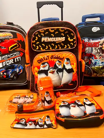 Set of 4 Kids Rolling Backpacks - Avengers and Paw Patrol, Good Condition