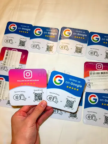 Google Review NFC Card + QR Code | Tap to Review