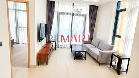 Furnished 1BR Apartment | Pool & City View | Azizi Riviera 12