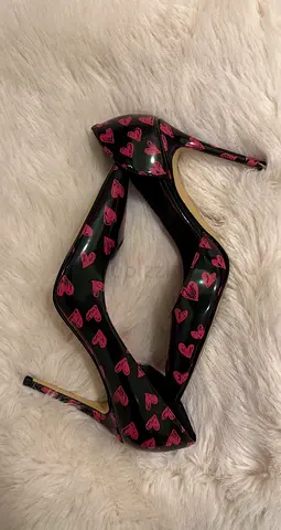 Nine West Heart Print Pointed Toe Stiletto Heels