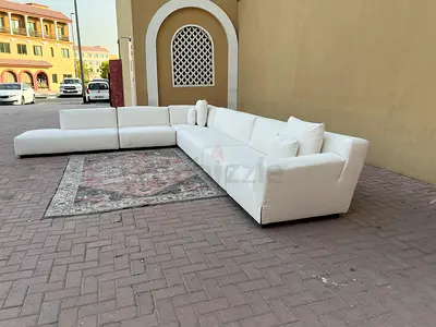 Poltiform Italian Corner L Shape Sofa Beige Excellent Condition