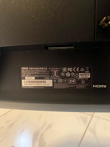 MSI HDMI Monitor (rear label shown) - used