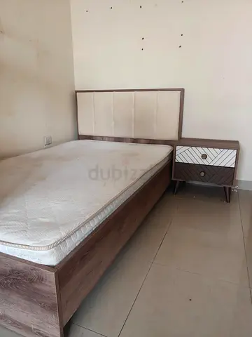 Single Bed Frame with Headboard and Matching Nightstand - Used