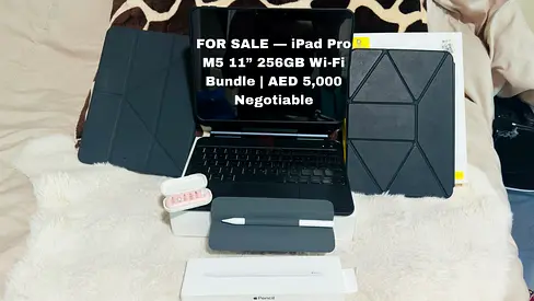 FOR SALE — iPad Pro M5 11” 256GB Wi-Fi Bundle | AED 5,000 Negotiable