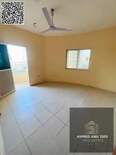 2BR Hall in Al Nuaimiya 1 near Gulf Bridge, wide kitchen, balcony, open view to Clock Tower, two bat