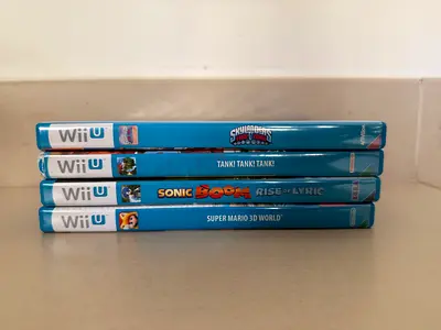 Wii games (tank tank tank) (super Mario 3d world) (sonic boom rise of lyric) (skylanders trap team)