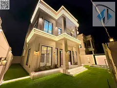 Villa for sale with a distinctive design and spacious areas, including registration and ownership fe