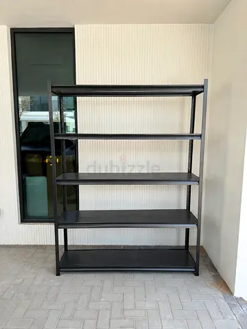 Heavy-duty black metal storage shelf Storage shelving unit rack