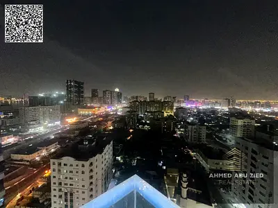 3BR Hall in Falcon Towers, Al Rashidiya 2, close to services, yearly rent AED 48,000, 6 payments, security cheque undated, spacious family apartment,