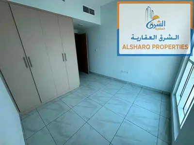 Annual Rental Apartment on the First Row of Ajman Corniche with Direct Open Sea View. Spacious 2 Bedroom Apartment with Separate Living Room, 2 Bathrooms, Central AC, Free Full Maintenance by Owner, P