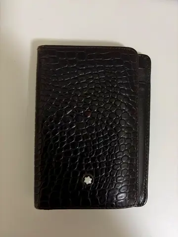 Premium Montblanc brown leather wallet for sale