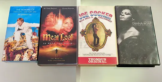 4 Vintage Music VHS Tapes