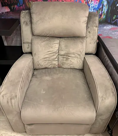 Grey Cushioned Lounger