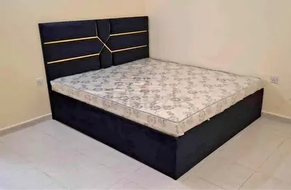 King size upholstered storage bed with mattress - black