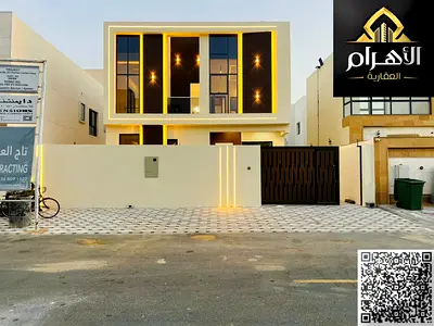 Excellent villa in Al Zahia area, Ajman, distinctive design, close to all services, freehold for all nationalities