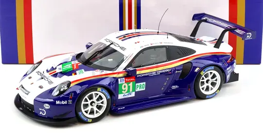 1:12 Scale PORSCHE 911 RSR #91 Pro Racing Model Car — Detailed Diecast Collectible