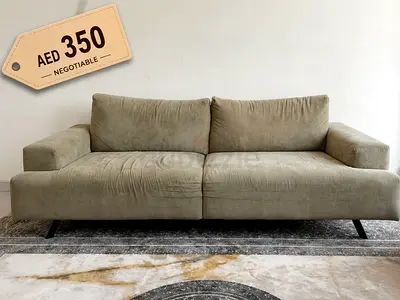 Comfortable 2-Seater Fabric Sofa - Good Condition, AED 350