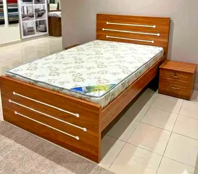 Double Bed Frame Woodend MDF Wood Size 120*190Cm