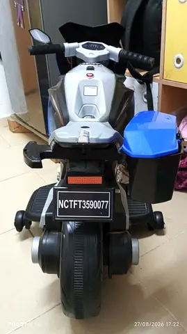 Electric Ride-On Kids Motorcycle - Battery Powered Trike with Storage Box