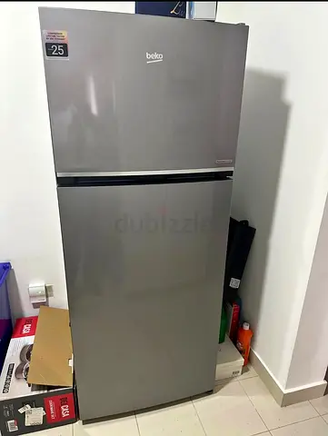 Beko Top Freezer Refrigerator - Good Condition, 2 Doors, Silver