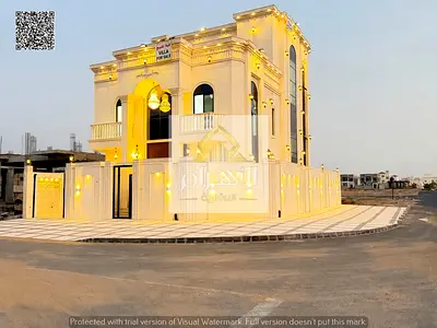 فيلا كلاسيك للبيع ارضى واول وروف مع رسوم التسجيل والتمليك و الكهربه و المايه و المكيفات تملك حرتصمييم فلل دبى على شارع الامارات مباشر.