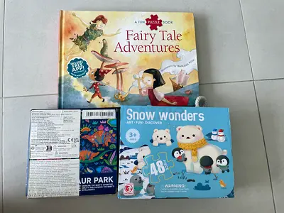 Puzzles for 3-5 yo kids (from 48 to 84 pieces, 7 pictures in total)