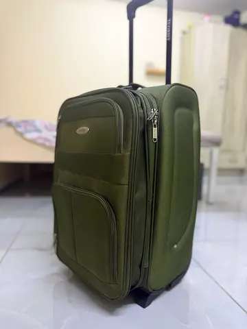 Green Softshell Roller Suitcase