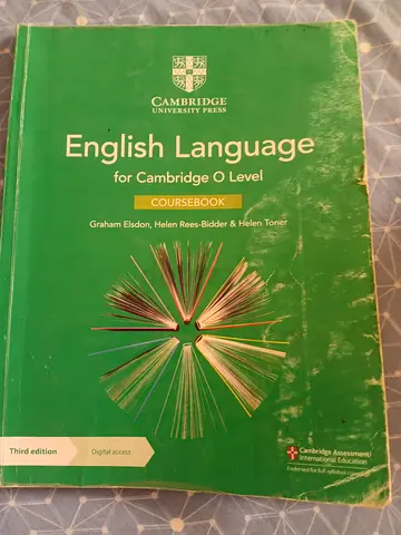 English language olevels/igcse coursebook