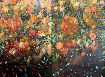 In the shade (Diptych)
220 x 160 cm Oil on canvas 2025