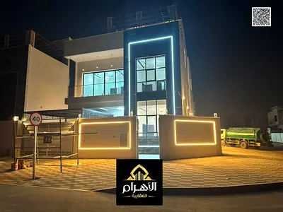 Villa (corner) for sale in Ajman | Al Helio 2 area | 7 rooms, majlis, hall, maid's room and roof |
