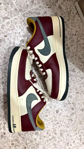 Maroon & White Nike Air Force-style Sneakers, used