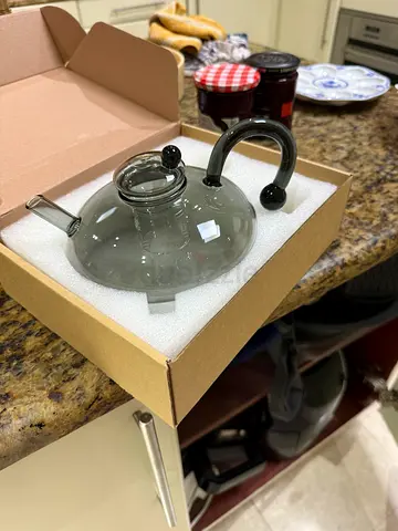 Stylish tea pot. Fine glass