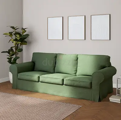 (MOVING OUT SALE, HALF PRICE FOR AED 899 ONLY) Elegant Emerald Green 3-Seater Sofa