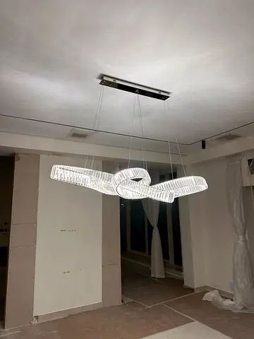 Modern Crystal Knot Pendant Light