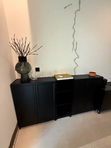 Black wooden storage cabinet / sideboard in good condition